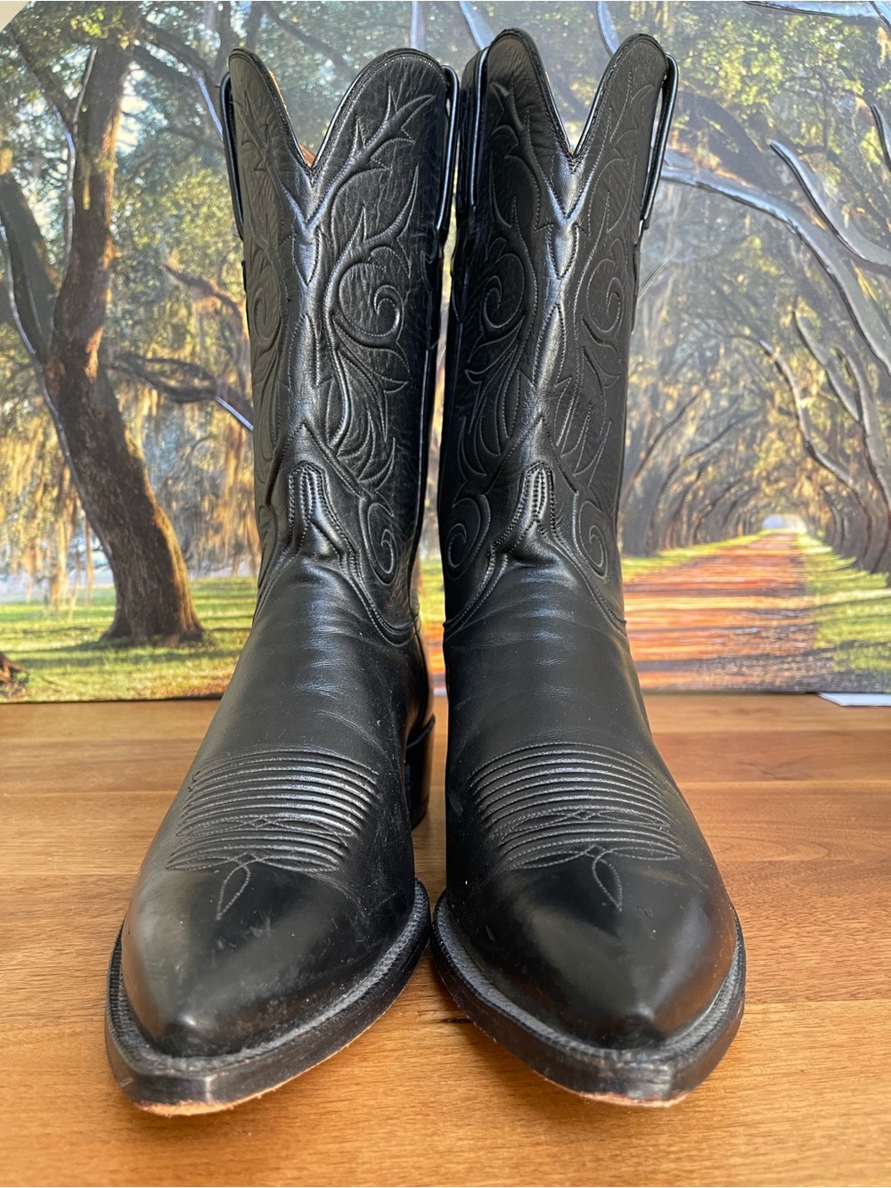 Lucchese boots exclusive for thieves market Leather Cowboy Boots 11 - Picture 3 of 13